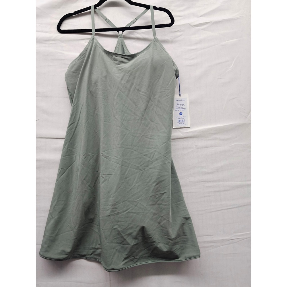 Outdoor Voices Sage Green Mini Dress with Strappy Back